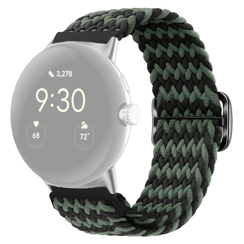 For Google Pixel Watch 2 Pixel Watch Braided Watch Band Adjustable Buckle Stretchy Wristband Sport Strap For Google Pixel Watch 2 Pixel Watch Braided Watch Band Adjustable Buckle Stretchy Wristband Sport Strap